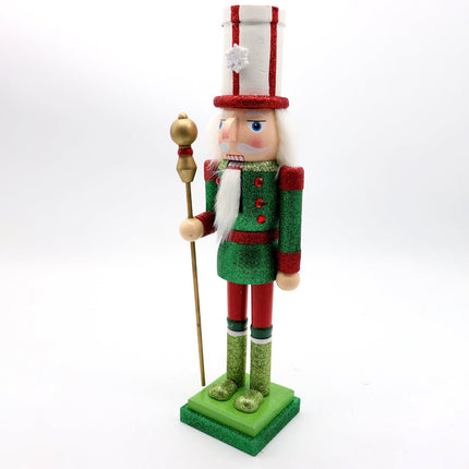 38cm 15" Christmas Wooden Nutcracker Soldier Puppet Guard Statue Xmas Ornament - Zmart Australia