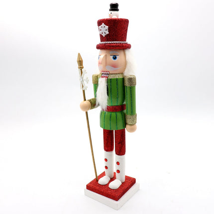 38cm 15" Christmas Wooden Nutcracker Soldier Puppet Guard Statue Xmas Ornament - Zmart Australia