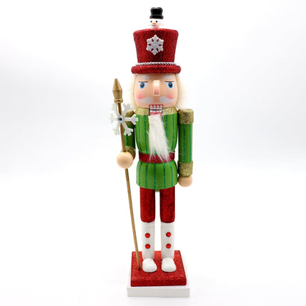 38cm 15" Christmas Wooden Nutcracker Soldier Puppet Guard Statue Xmas Ornament - Zmart Australia