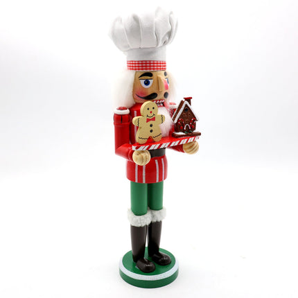 38cm 15" Christmas Wooden Nutcracker Soldier Puppet Guard Statue Xmas Ornament - Zmart Australia