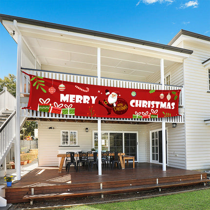3m Large Christmas Hanging Banner Sign Bunting Party Ornament Outdoor Home Decor - Zmart Australia