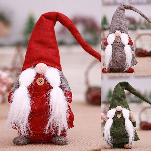 3PCS Christmas Santa Faceless Doll Plush Ornament Xmas Home Party Decor Kids Toy - Zmart Australia