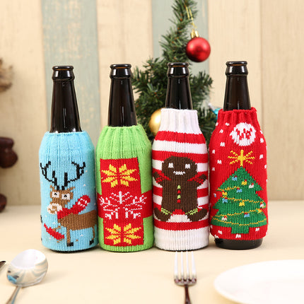 4x Christmas Beer Bottle Alcohol Can Drink Stubby Stubbie Cooler Holder Cover - Zmart Australia