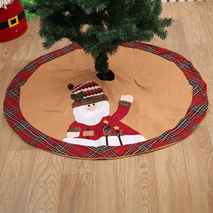 105cm Christmas Premium Plush Velvet Tree Skirt Xmas Floor Carpet Mat Decoration - Zmart Australia