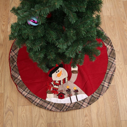 105cm Christmas Premium Plush Velvet Tree Skirt Xmas Floor Carpet Mat Decoration - Zmart Australia