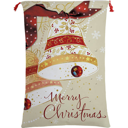 50x70cm Canvas Hessian Christmas Santa Sack Xmas Stocking Reindeer Kids Gift Bag - Zmart Australia