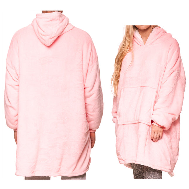 OverSized Soft Pullover Plain Hoodie Warm Fleece Blanket Plush Winter Sweatshirt - Zmart Australia