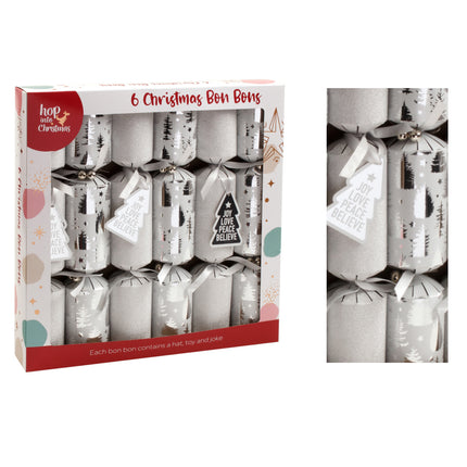 6-12x Large Deluxe Christmas Bon Bons Xmas Foil Luxury Crackers Party Game Gift