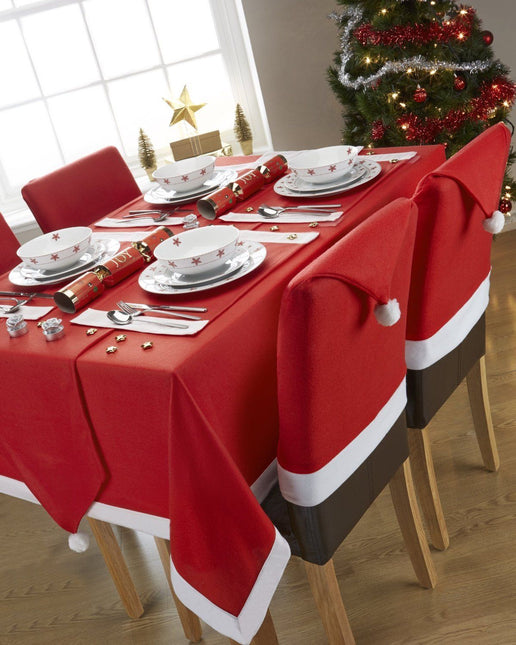 10 Christmas Chair Covers Dinner Table Santa Hat Home Decorations Ornaments Gift - Zmart Australia