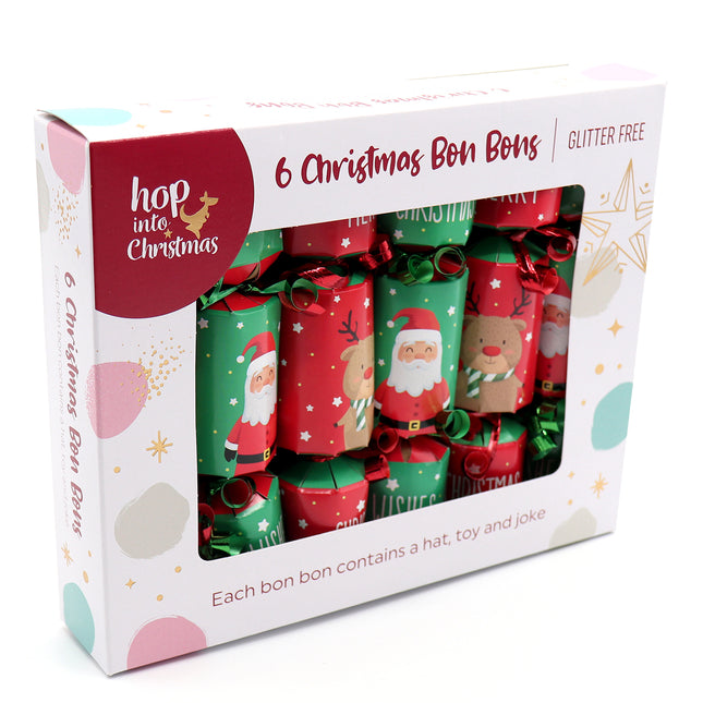 6 Pack Christmas Bon Bon Set Xmas Holly Berries Luxury Premium Crackers Gift Toy