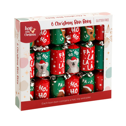 6 Pack Christmas Bon Bon Set Xmas Holly Berries Luxury Premium Crackers Gift Toy