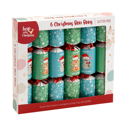 6 Pack Christmas Bon Bon Set Xmas Holly Berries Luxury Premium Crackers Gift Toy