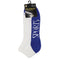 6 Pairs Premium Fine Cotton Sports Socks Low Cut White Two-Tone Comfort Gym Work - Blue/White