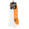 6 Pairs Premium Fine Cotton Sports Socks Low Cut White Two-Tone Comfort Gym Work - Orange/White