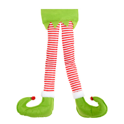 62cm Elf In The Boot Festive Car Christmas Tree Decoration Santa Leg Ornaments