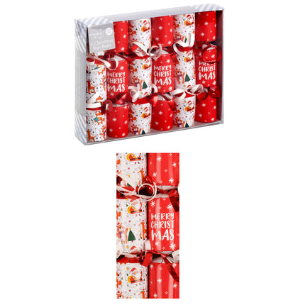 6 Pack Christmas Bon Bon Set Xmas Holly Berries Luxury Premium Crackers Gift Toy