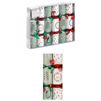 6 Pack Christmas Bon Bon Set Xmas Holly Berries Luxury Premium Crackers Gift Toy