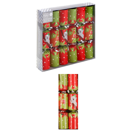 6 Pack Christmas Bon Bon Set Xmas Holly Berries Luxury Premium Crackers Gift Toy