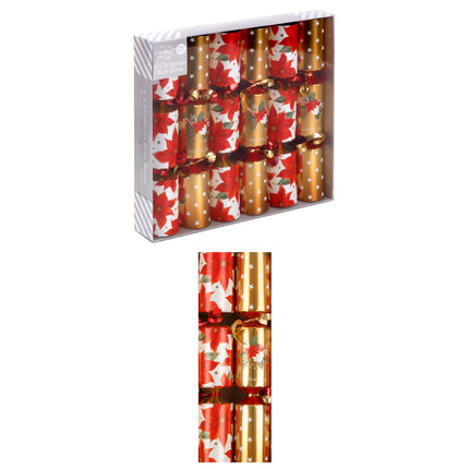 6 Pack Christmas Bon Bon Set Xmas Holly Berries Luxury Premium Crackers Gift Toy