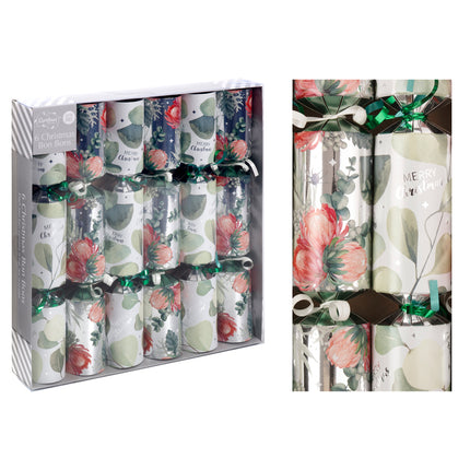 6x 12" Large Christmas Bon Bons Xmas Foil Luxury Premium Crackers Gift Fun Toy