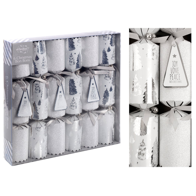 6x 12" Large Christmas Bon Bons Xmas Foil Luxury Premium Crackers Gift Fun Toy