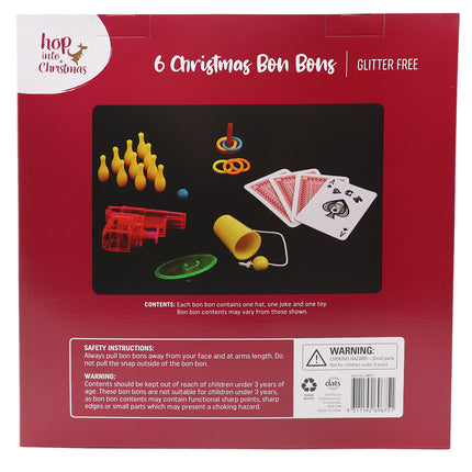 6x 12" Large Christmas Bon Bons Xmas Foil Luxury Premium Crackers Gift Fun Toy