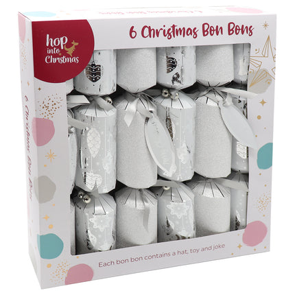 6x 12" Large Christmas Bon Bons Xmas Foil Luxury Premium Crackers Gift Fun Toy