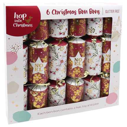 6x 12" Large Christmas Bon Bons Xmas Foil Luxury Premium Crackers Gift Fun Toy