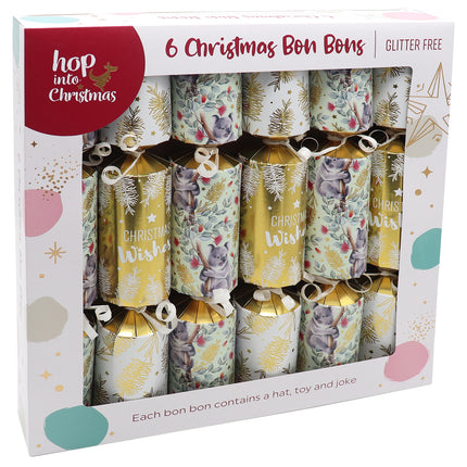 6x 12" Large Christmas Bon Bons Xmas Foil Luxury Premium Crackers Gift Fun Toy