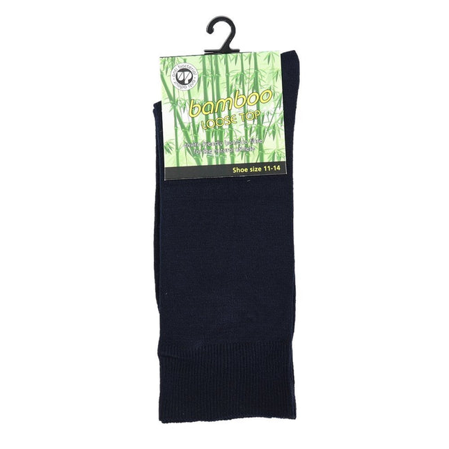 6x Bamboo Loose Top Diabetic Natural Thermal Socks Medical Wide Circulation Warm - Navy