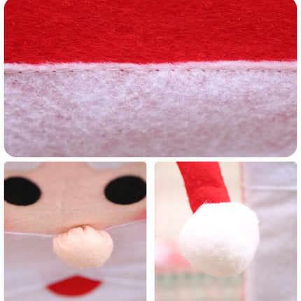 6x Christmas Cute Lady Santa Hat Chair Covers Dinner Home Decor Ornaments Gift - Zmart Australia