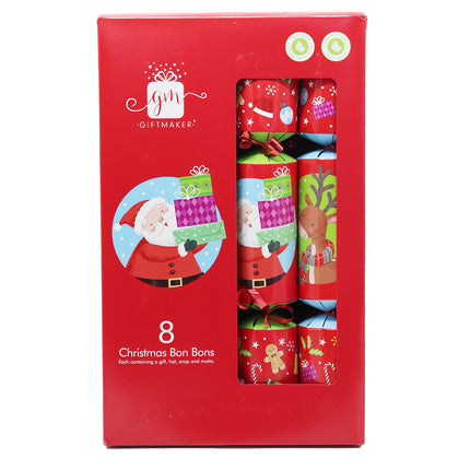 6-8 Pack Christmas Premium Bon Bon Luxury Crackers Xmas Holly & Berries Set Gift