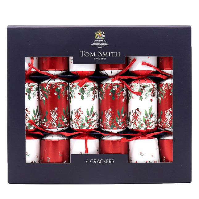 6-8 Pack Christmas Premium Bon Bon Luxury Crackers Xmas Holly & Berries Set Gift