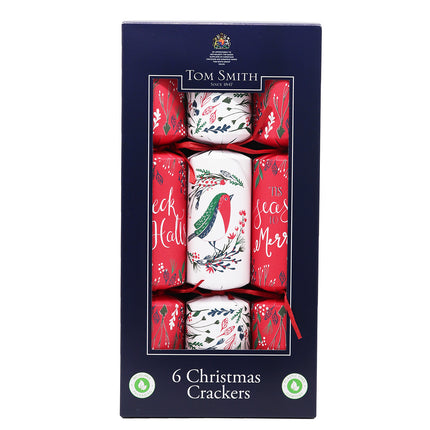 6-8 Pack Christmas Premium Bon Bon Luxury Crackers Xmas Holly & Berries Set Gift