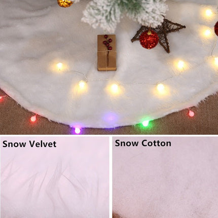 60/78/90/122cm Christmas Snow Plush Tree Skirt Xmas Base Floor Mat Cover Decor - Zmart Australia