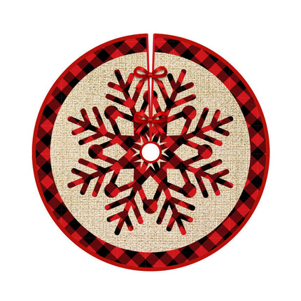 90cm Christmas Tree Skirt Base Floor Mat Cartoon Santa Xmas Party Ornament Decor - Zmart Australia