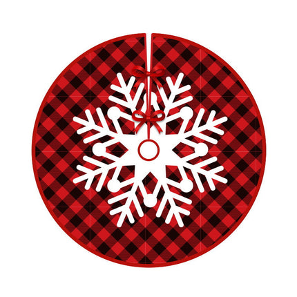 90cm Christmas Tree Skirt Base Floor Mat Cartoon Santa Xmas Party Ornament Decor - Zmart Australia