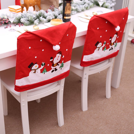 6-10x Christmas Santa Hat Chair Covers Table Cloth Dinner Home Decor Ornaments - Zmart Australia