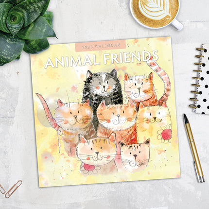 Animal Friends 2026 Premium Square Wall Calendar