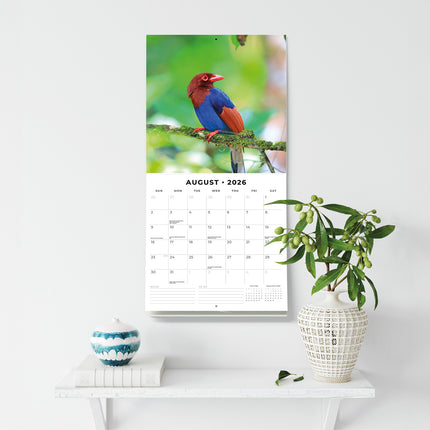 Exotic Birds 2026 Premium Square Wall Calendar
