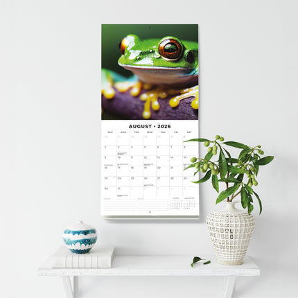 Frogs 2026 Premium Square Wall Calendar
