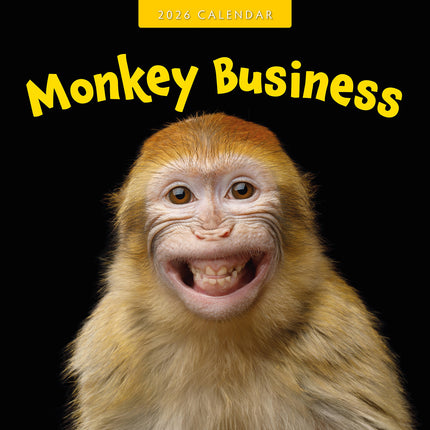 Monkey Business 2026 Premium Square Wall Calendar