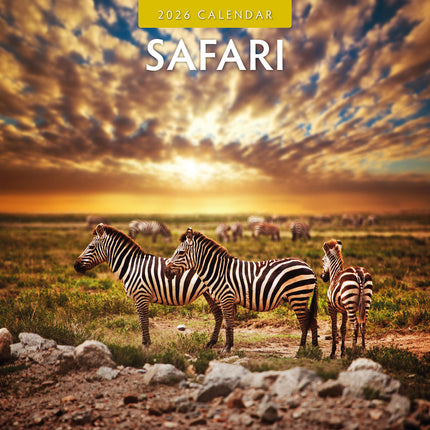 Safari 2026 Premium Square Wall Calendar
