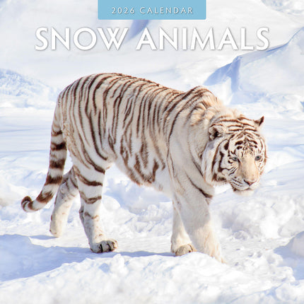 Snow Animals 2026 Premium Square Wall Calendar