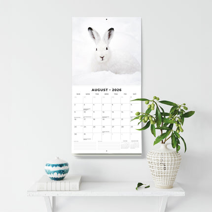 Snow Animals 2026 Premium Square Wall Calendar
