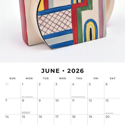 Art Deco 2026 Premium Square Wall Calendar