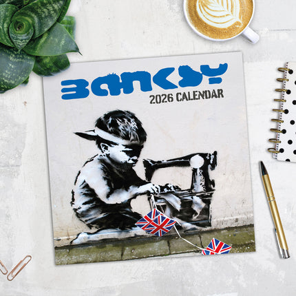 Banksy 2026 Premium Square Wall Calendar