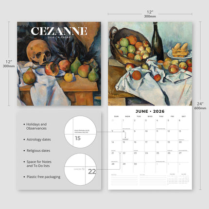Cezanne 2026 Premium Square Wall Calendar