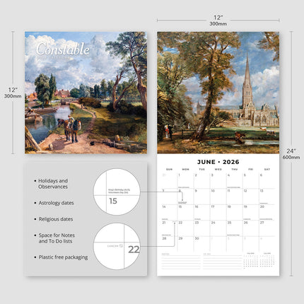 Constable 2026 Premium Square Wall Calendar