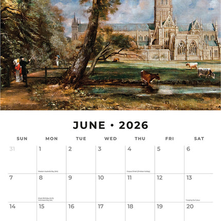 Constable 2026 Premium Square Wall Calendar